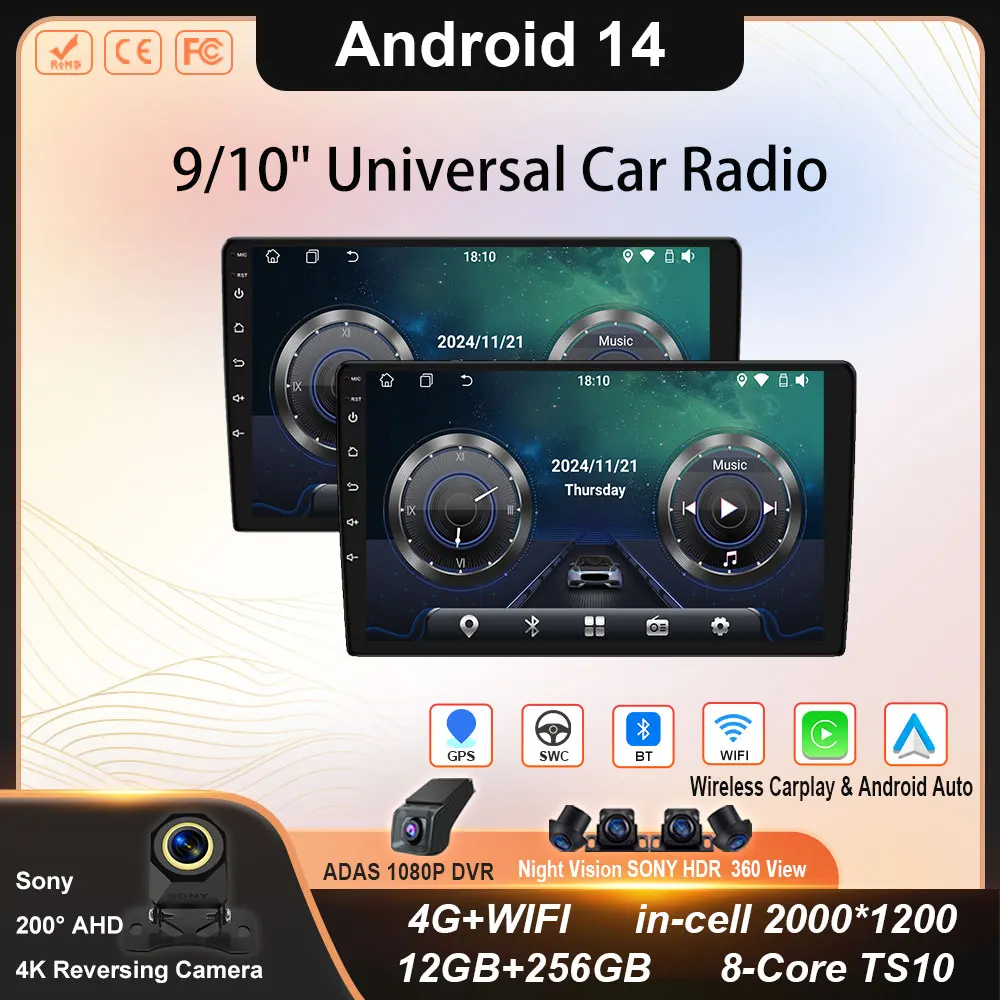 Car Radio Android Auto Carplay Car Stereo Multimedia Player Universal WIFI BT 4G GPS Autoradio Car Intelligent Systems No 2 din
Car Radio Android Auto Carplay Car Stereo Multimedia Player Universal WIFI BT 4G GPS Autoradio Car Intelligent Systems No 2 din