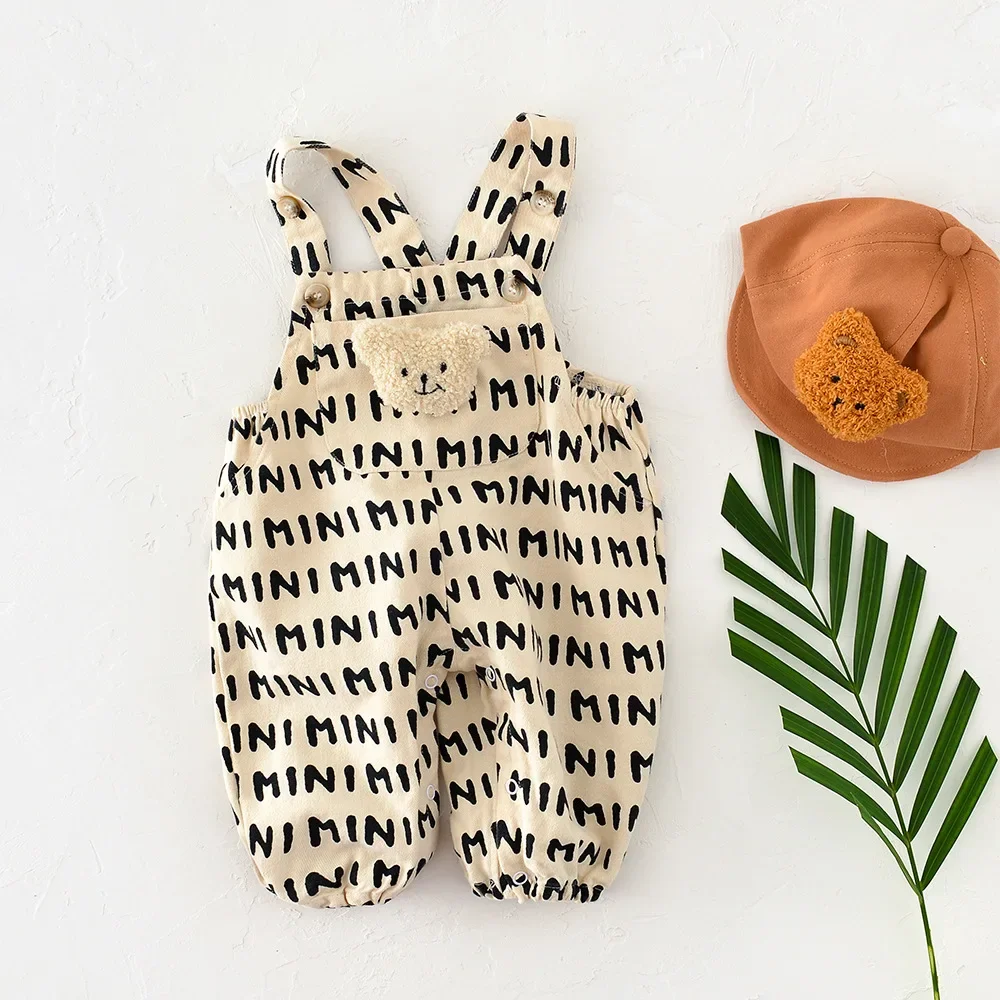 Girl Fashion Letter Overalls All-match Striped Pullover Cute Bear Decorate Jumpsuit Baby Boy Loose Cotton Comfortable Pants
Girl Fashion Letter Overalls All-match Striped Pullover Cute Bear Decorate Jumpsuit Baby Boy Loose Cotton Comfortable Pants