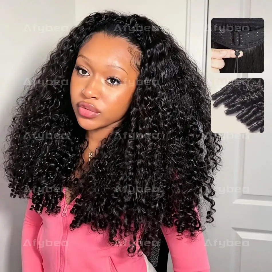 Burmese Curly Half Wig Human Hair 3 In 1 Seamless Flip Over Headband Wig 260 Density Glueless Elastic Drawstring Wear And Go Wig
Burmese Curly Half Wig Human Hair 3 In 1 Seamless Flip Over Headband Wig 260 Density Glueless Elastic Drawstring Wear And Go Wig