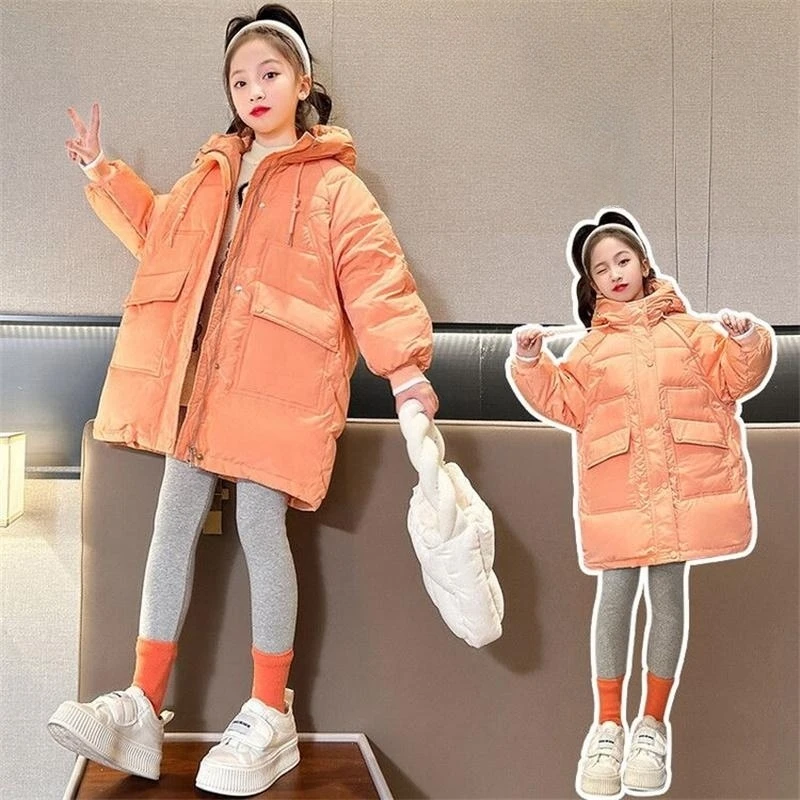 Girls Down Coat Jacket Cotton Windbreak 2023 Orange Warm Plus Thicken Velvet Winter Outwear Children's Clothing
Girls Down Coat Jacket Cotton Windbreak 2023 Orange Warm Plus Thicken Velvet Winter Outwear Children's Clothing
