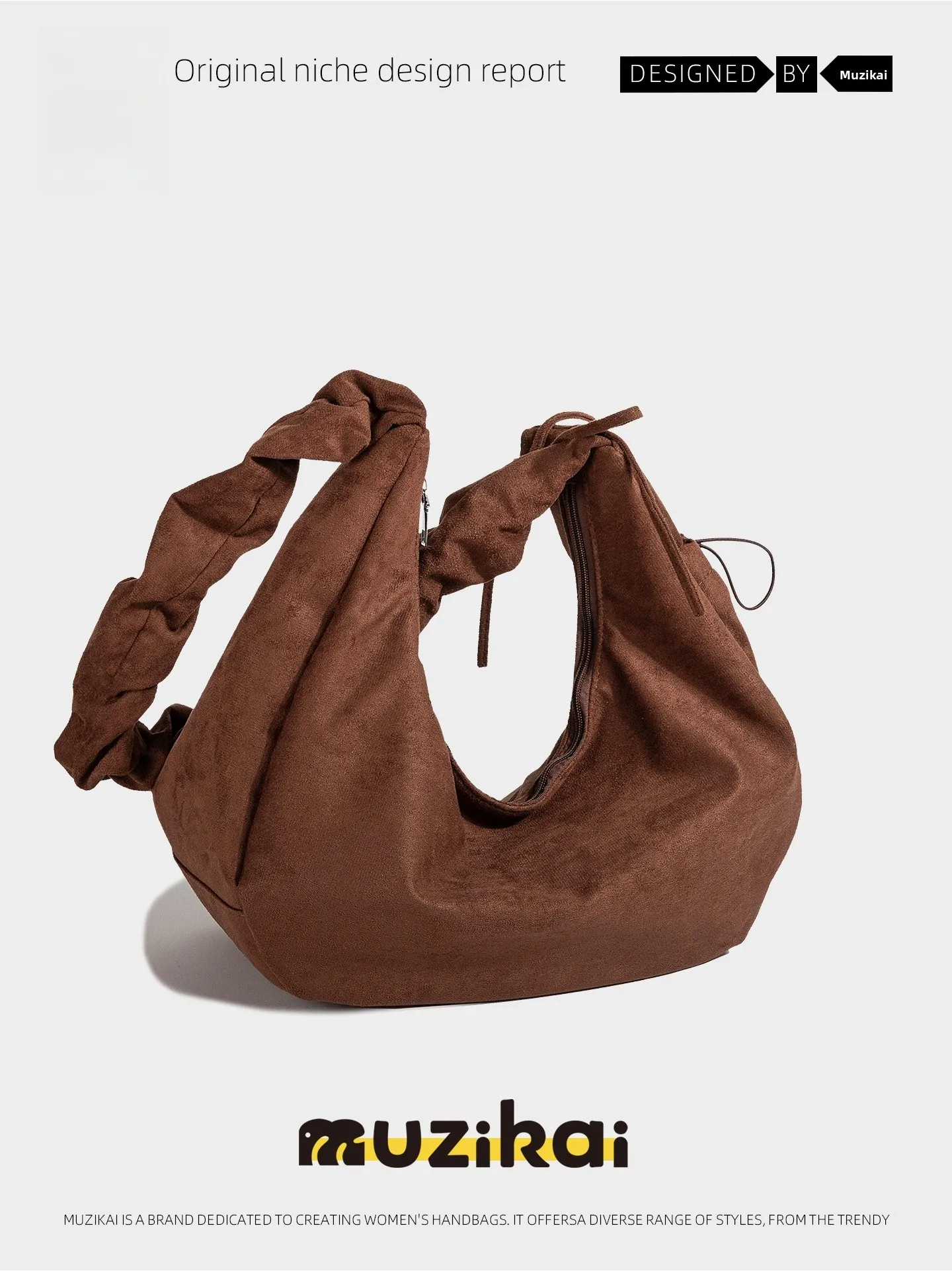MuziKai Fashionable Pleated Design Dumpling Shaped Shoulder Bag for Women Commuter Bag Casual Simple Style Soft Handle
MuziKai Fashionable Pleated Design Dumpling Shaped Shoulder Bag for Women Commuter Bag Casual Simple Style Soft Handle