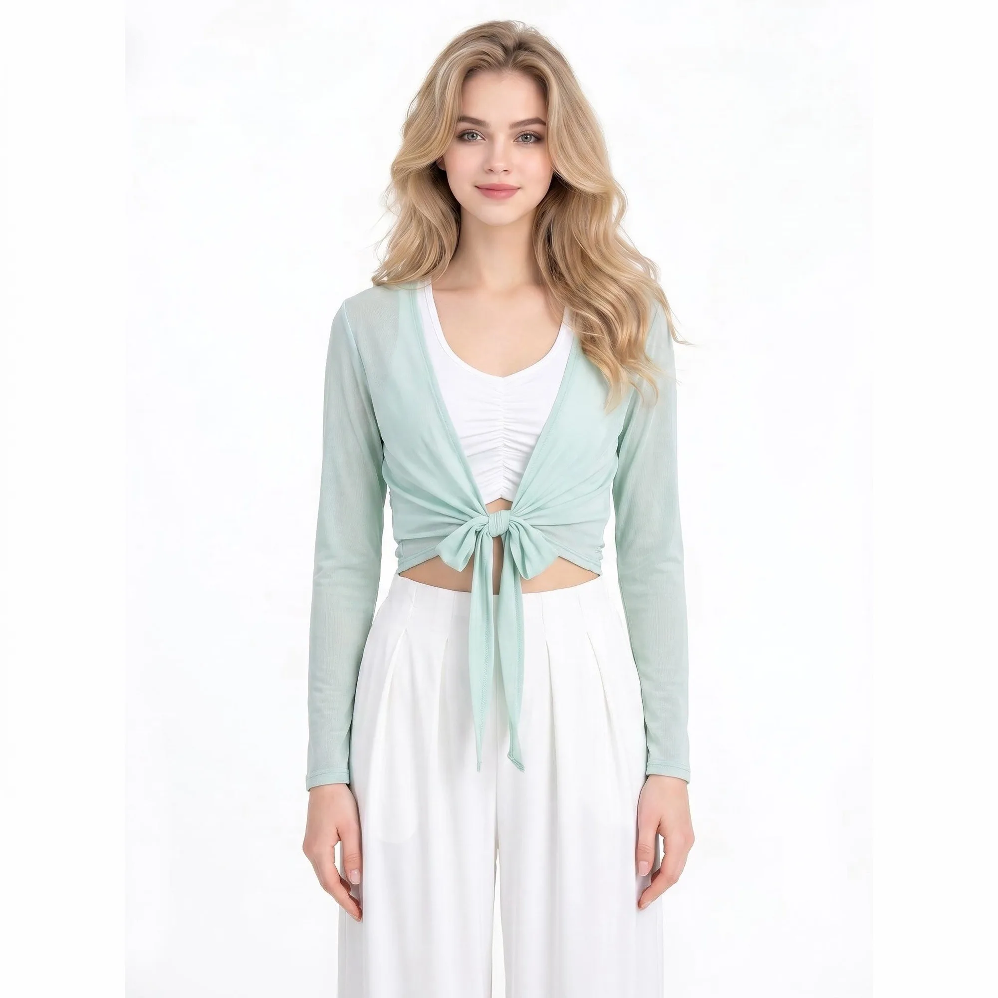 Women's Elegant Buttonless Open Collar Cover Up Blouse | Self-Tie Belted Lightweight Top | Overblouse for Daily Yoga Sports
Women's Elegant Buttonless Open Collar Cover Up Blouse | Self-Tie Belted Lightweight Top | Overblouse for Daily Yoga Sports
