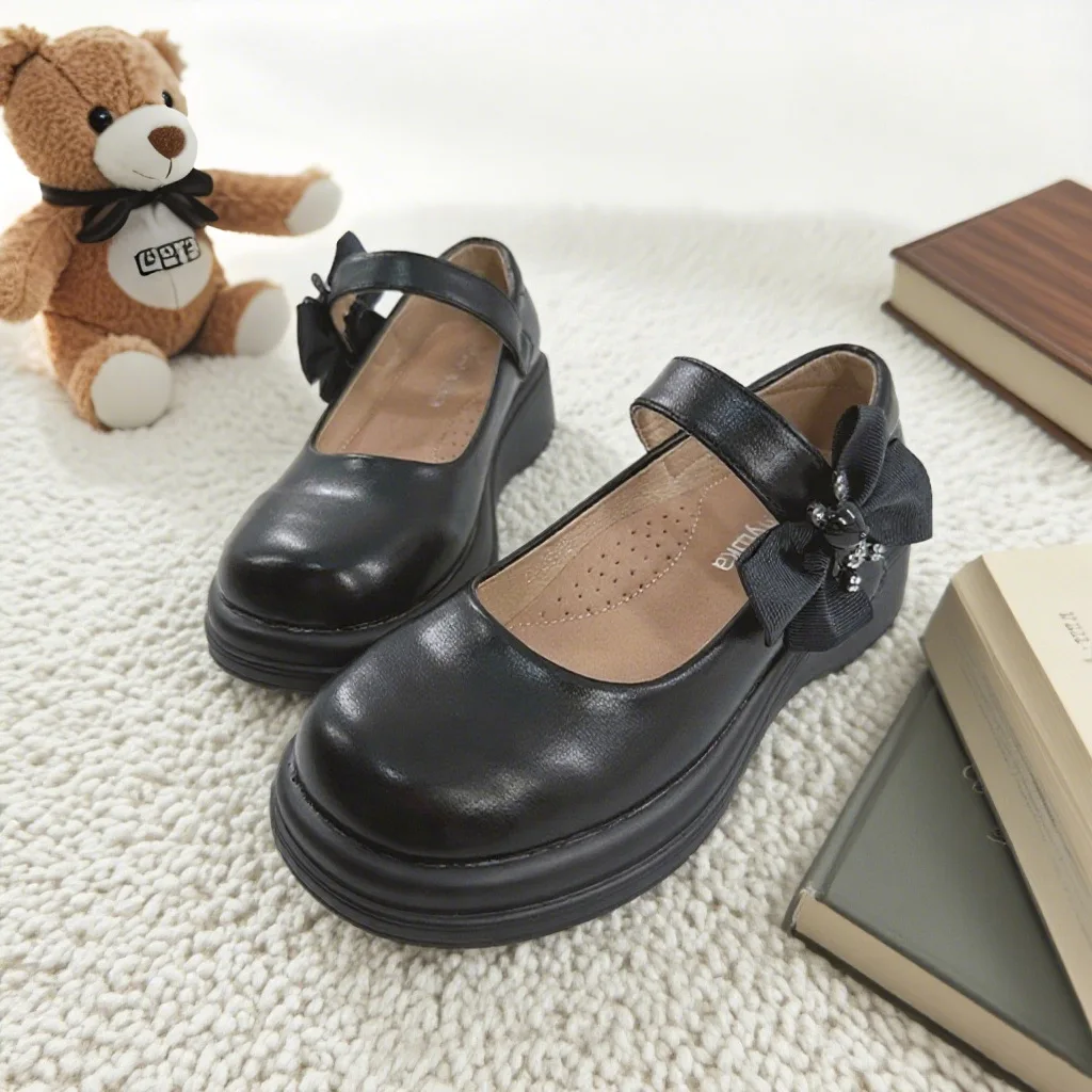 Thick heel small leather shoes British style side bow rabbit performance loafers women's flat bottom medium Mary Jane shoes
Thick heel small leather shoes British style side bow rabbit performance loafers women's flat bottom medium Mary Jane shoes