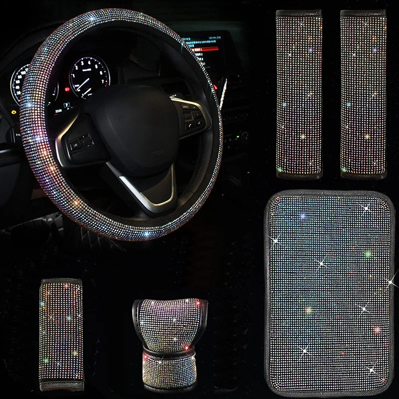 Car Steering Wheel Cover with Crystal Diamond Sparkle Car Steering Wheel Protector Car Trim Carbon Fiber Without Inner Ring
Car Steering Wheel Cover with Crystal Diamond Sparkle Car Steering Wheel Protector Car Trim Carbon Fiber Without Inner Ring