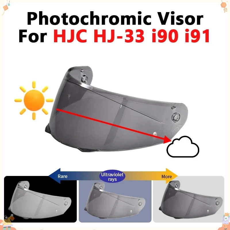 visor Photochromic lens for HJC HJ-33 i90 i91 Motor Helmet Anti-UV high quailty Motorcycle Helmet Accessorie anti fog Fits M-XXL
visor Photochromic lens for HJC HJ-33 i90 i91 Motor Helmet Anti-UV high quailty Motorcycle Helmet Accessorie anti fog Fits M-XXL