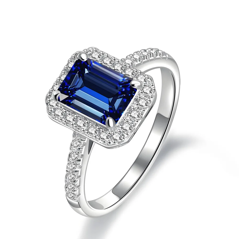 New micro-set square bag full of diamond sapphire ring women's S925 silver high carbon diamond sugar cube ring
New micro-set square bag full of diamond sapphire ring women's S925 silver high carbon diamond sugar cube ring