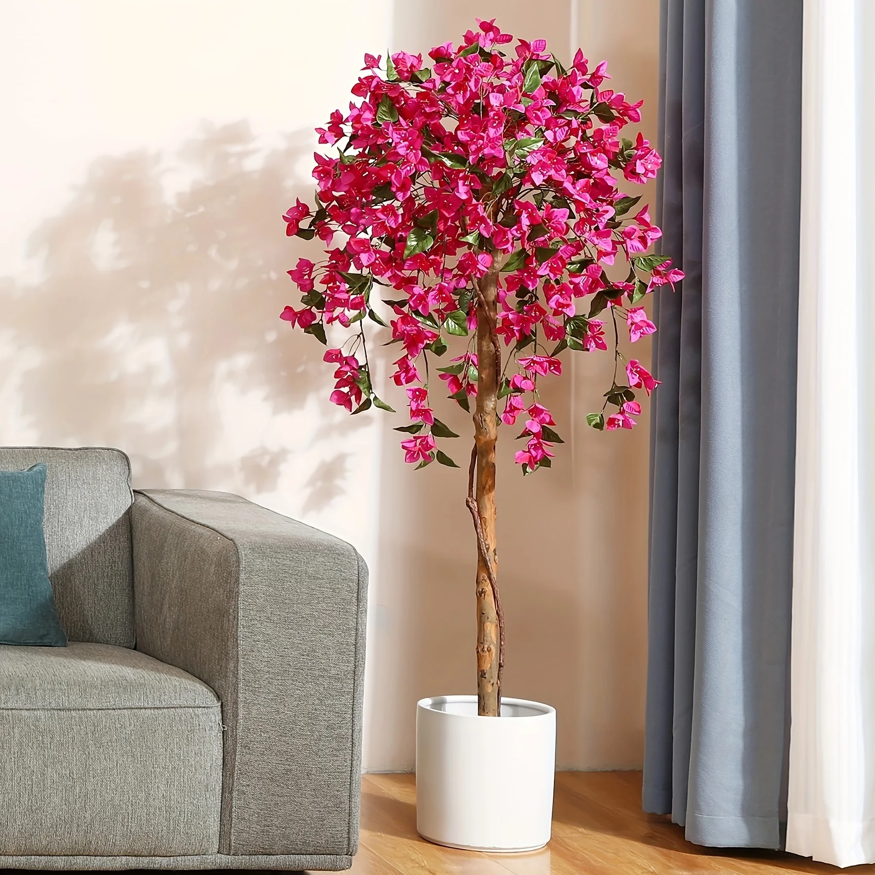 Artificial Bougainvillea Flowers Tree, Faux Potted Plants with Wood Trunk And Pink Flowers for Housewarming Decor Gift
Artificial Bougainvillea Flowers Tree, Faux Potted Plants with Wood Trunk And Pink Flowers for Housewarming Decor Gift