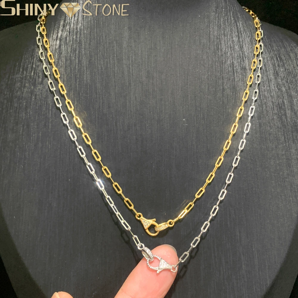 925 Sterling Silver Micro Pave Clear Cz Lobster Charm Pendant Gold Color Necklace Open Link Chain for Women Girls Jewelry
925 Sterling Silver Micro Pave Clear Cz Lobster Charm Pendant Gold Color Necklace Open Link Chain for Women Girls Jewelry