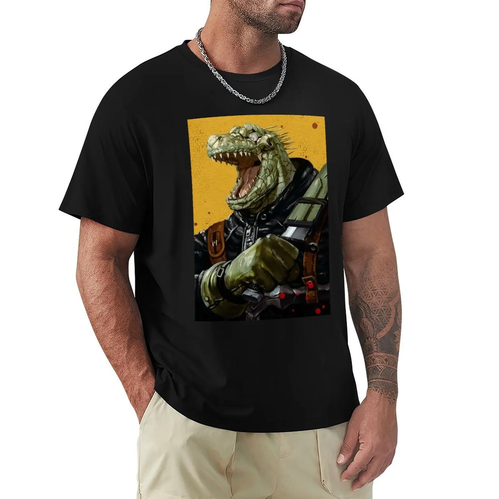 Caiman dorohedoro T-Shirt Vintage Print Crew Neck Tee
Caiman dorohedoro T-Shirt Vintage Print Crew Neck Tee