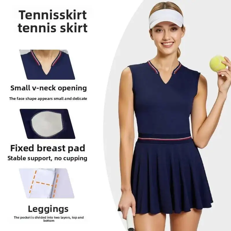 Women S Tennis Dress Sport Athletic Sleeveless Active Dresses Built In Shorts Bra Tight Fitting Golf Wear For Women
Women S Tennis Dress Sport Athletic Sleeveless Active Dresses Built In Shorts Bra Tight Fitting Golf Wear For Women
