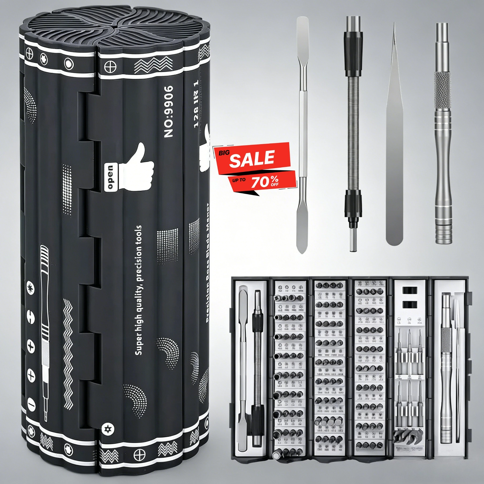 Multi-function Precision Screwdriver Set 128 in 1 Manual Repair Tools Magnetic Phillips Torx Screw Driver Bits for iPhone PC
Multi-function Precision Screwdriver Set 128 in 1 Manual Repair Tools Magnetic Phillips Torx Screw Driver Bits for iPhone PC