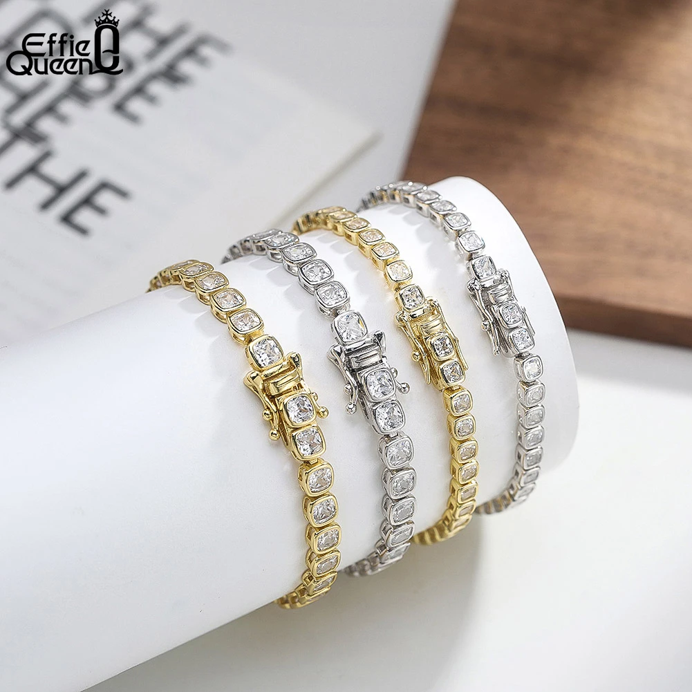 EFFIE QUEEN 3-4mm Diamond Tennis Bracelet for Women Men Pass Test S925 Sterling Silver Luxury Fine Jewelry Birthday Gift SB203
EFFIE QUEEN 3-4mm Diamond Tennis Bracelet for Women Men Pass Test S925 Sterling Silver Luxury Fine Jewelry Birthday Gift SB203