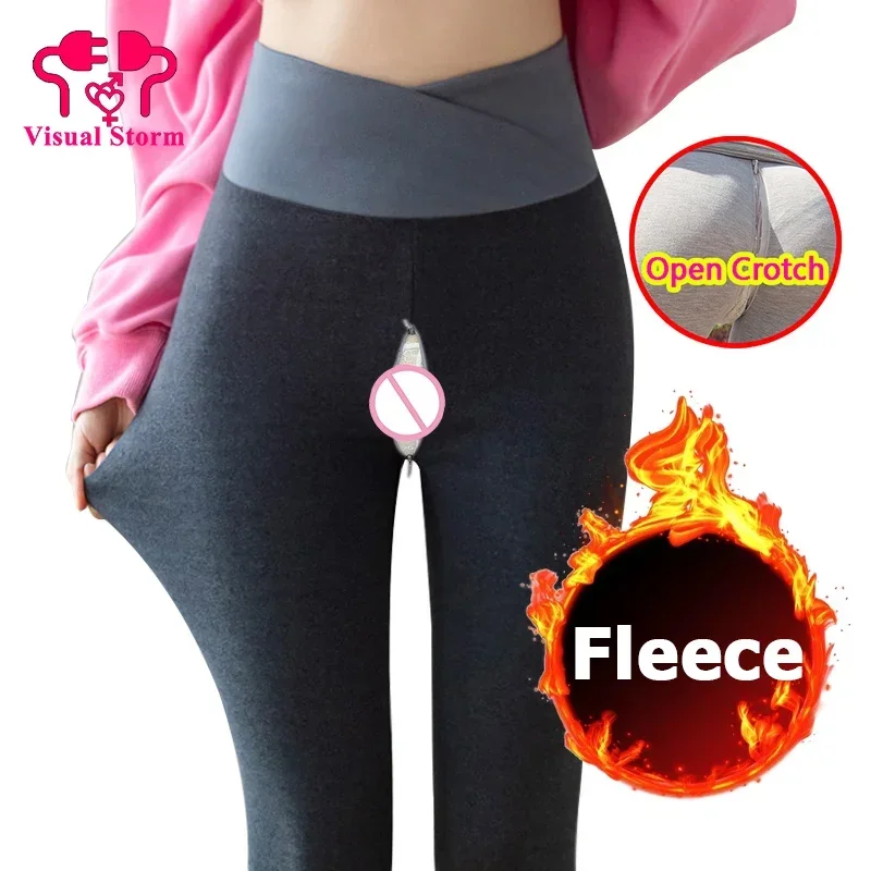 Woman Winter Open Crotch Fleece Thick Leggings Invisable Zipper Outdoor Sport Crotchless Clubwear Warm Keep Thermal Hot Pants
Woman Winter Open Crotch Fleece Thick Leggings Invisable Zipper Outdoor Sport Crotchless Clubwear Warm Keep Thermal Hot Pants