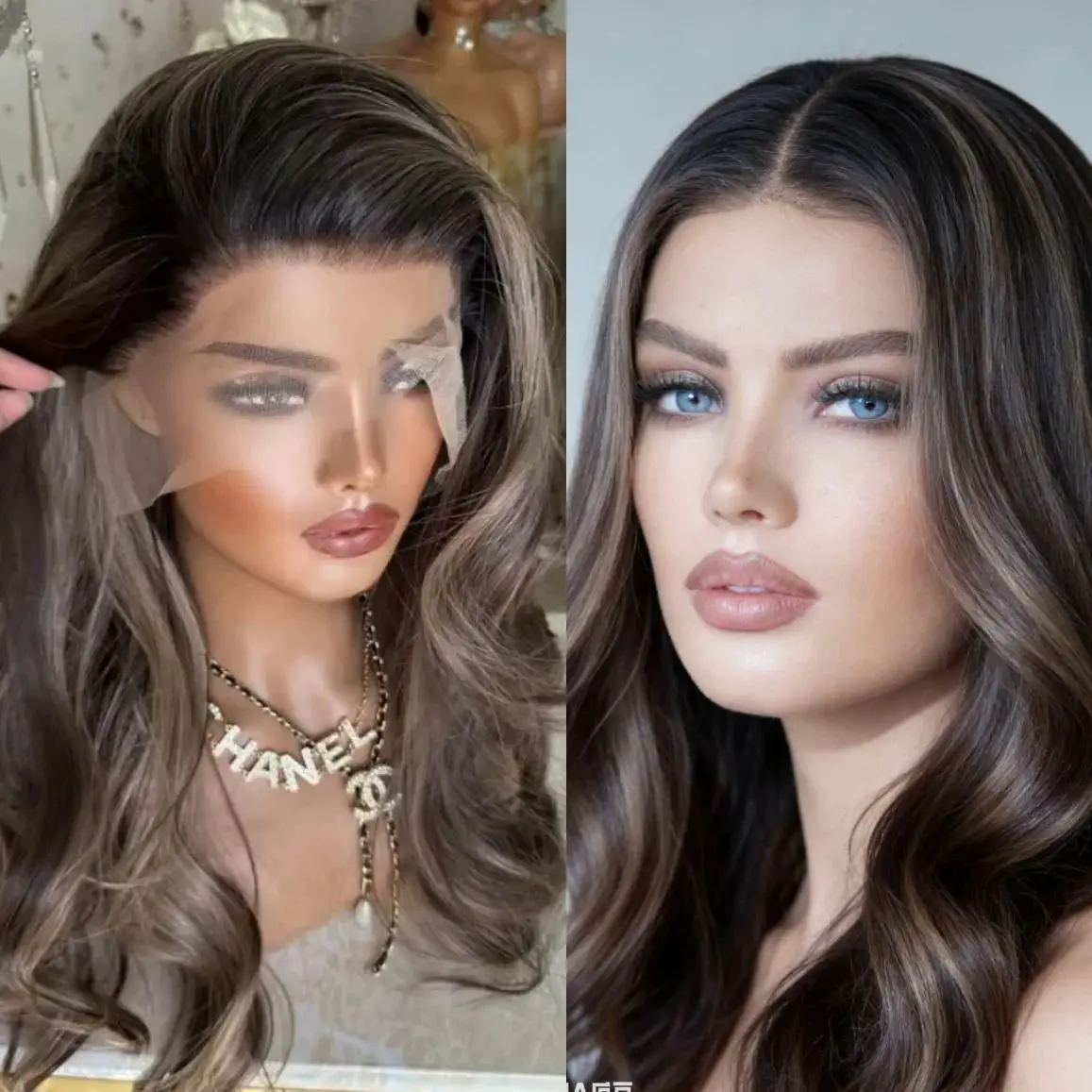 New In Ombre Dark Chestnut Brown Wigs Balayage Body Wave Synthetic Lace Frontal Wigs Female Realistic Look Natural Hairline Hair
New In Ombre Dark Chestnut Brown Wigs Balayage Body Wave Synthetic Lace Frontal Wigs Female Realistic Look Natural Hairline Hair