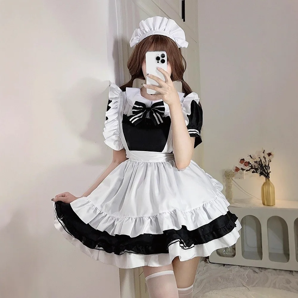 Original Japanese maid outfit black and white little devil lolita soft sister uniform little chef cosplay cos costume
Original Japanese maid outfit black and white little devil lolita soft sister uniform little chef cosplay cos costume