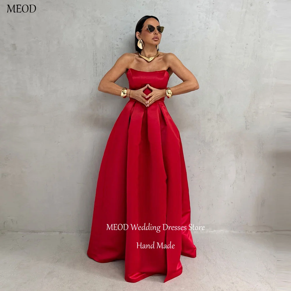 MEOD Red Satin Evening Dresses A Line High Slit Elegant Backless Prom Gowns Sleeveless Floor Length Simple Dress Customized
MEOD Red Satin Evening Dresses A Line High Slit Elegant Backless Prom Gowns Sleeveless Floor Length Simple Dress Customized