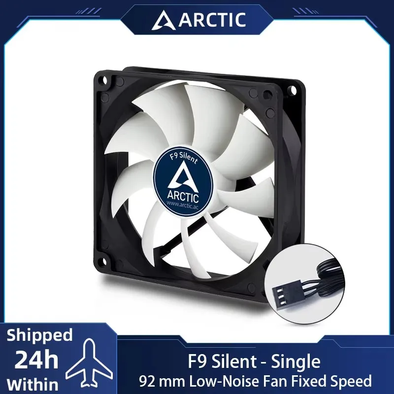 ARCTIC F9 Бесшумный — 92 мм малошумящий вентилятор, очень тихий двигатель, почти inaudible, скорость вентилятора: фиксированная скорость 1000 об/мин, 3-контактный разъем
ARCTIC F9 Бесшумный — 92 мм малошумящий вентилятор, очень тихий двигатель, почти inaudible, скорость вентилятора: фиксированная скорость 1000 об/мин, 3-контактный разъем