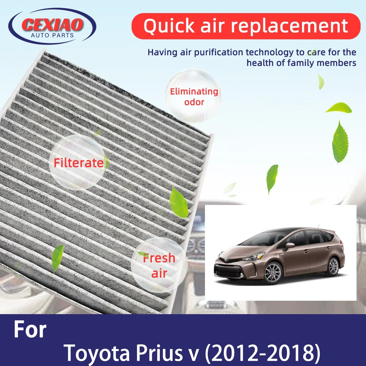 Автомобильный салонный фильтр для Toyota Prius V 2012-2018, автомобильные фильтры из углеродного волокна P3875WS 80219-SHJ-A01 80292-SDA-407 80292-SDA
Автомобильный салонный фильтр для Toyota Prius V 2012-2018, автомобильные фильтры из углеродного волокна P3875WS 80219-SHJ-A01 80292-SDA-407 80292-SDA