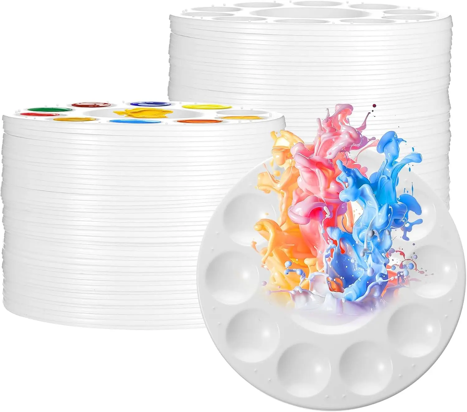 48 Pieces Paint Tray Palettes Plastic Round Paint Pallet Plastic Paint Palette White Washable Paint Trays Paint Holder f
48 Pieces Paint Tray Palettes Plastic Round Paint Pallet Plastic Paint Palette White Washable Paint Trays Paint Holder f