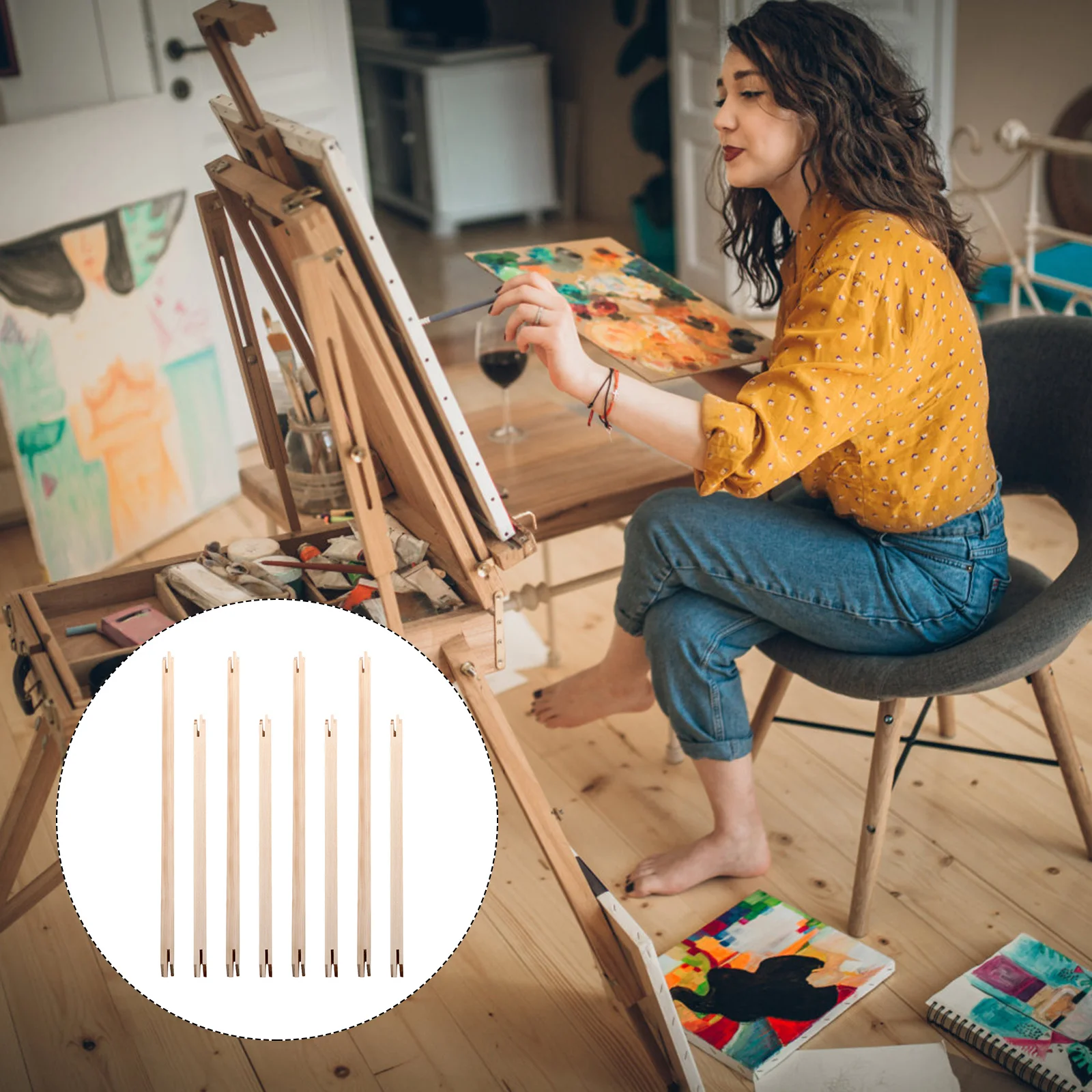 8pcs Wood Inner Frame Canvas Stretcher Wooden Frame Bars Diy Oil Painting Frames Wooden Photo Frames Supplies
8pcs Wood Inner Frame Canvas Stretcher Wooden Frame Bars Diy Oil Painting Frames Wooden Photo Frames Supplies