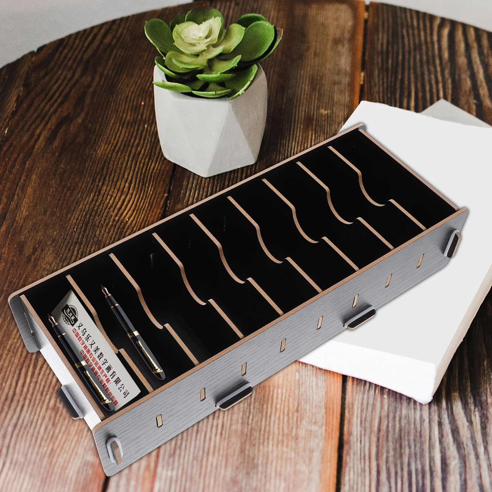 Wood Name Card Organizer DIY Wooden Card Box Compartment Storage Box Storage Cards Holder
Wood Name Card Organizer DIY Wooden Card Box Compartment Storage Box Storage Cards Holder