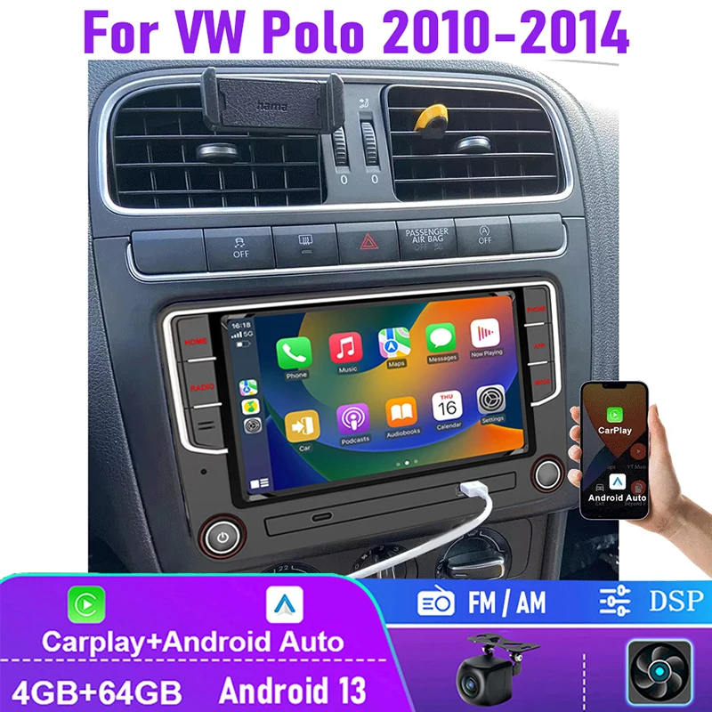 7'' For VW Polo 2010-2014 Car Head Unit Radio Stereo Apple CarPlay Android 13 Intelligent System Multimedia Player Reversing
7'' For VW Polo 2010-2014 Car Head Unit Radio Stereo Apple CarPlay Android 13 Intelligent System Multimedia Player Reversing