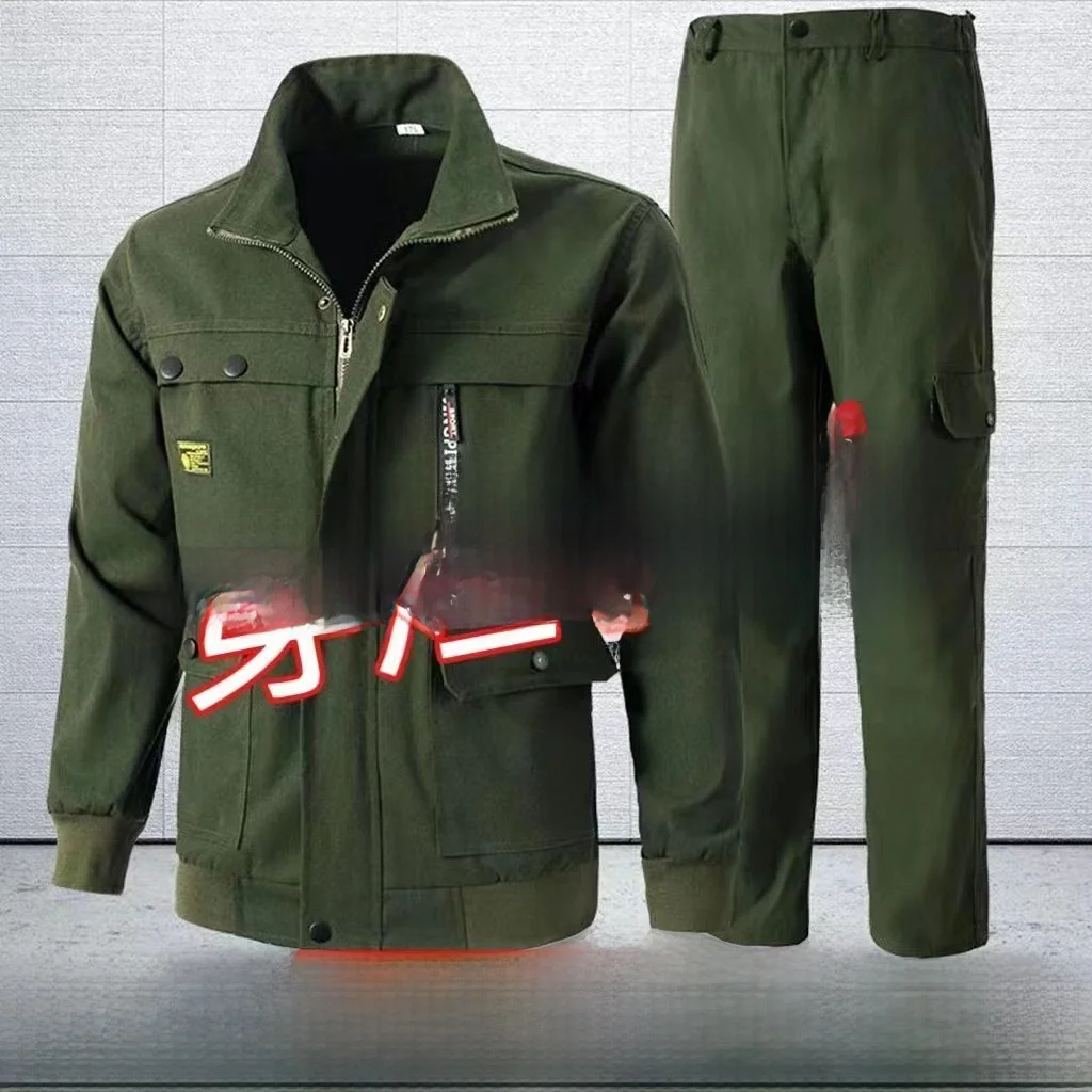 Утолщенный рабочий костюм из чистого хлопка для мужчин, термостойкий, износостойкий, для строительства и гаражных работ, весна-осень
Утолщенный рабочий костюм из чистого хлопка для мужчин, термостойкий, износостойкий, для строительства и гаражных работ, весна-осень