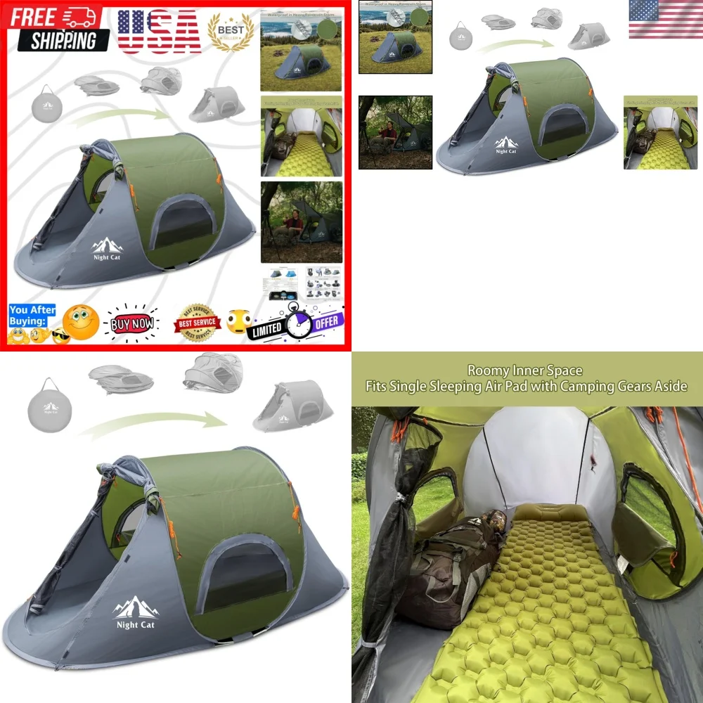 GazebosOne Person Pop Up Camping Tent with Fast 3 Second Setup and Waterproof Protection Durable Outdoor Shelter for Hiking and
GazebosOne Person Pop Up Camping Tent with Fast 3 Second Setup and Waterproof Protection Durable Outdoor Shelter for Hiking and