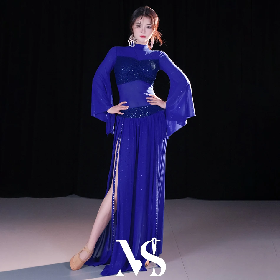 Belly Dance Performance Costumes For Women Mesh Long Sleeves Dancing Clothes Outfits Dance Clothings Set Adult Practice Suit
Belly Dance Performance Costumes For Women Mesh Long Sleeves Dancing Clothes Outfits Dance Clothings Set Adult Practice Suit