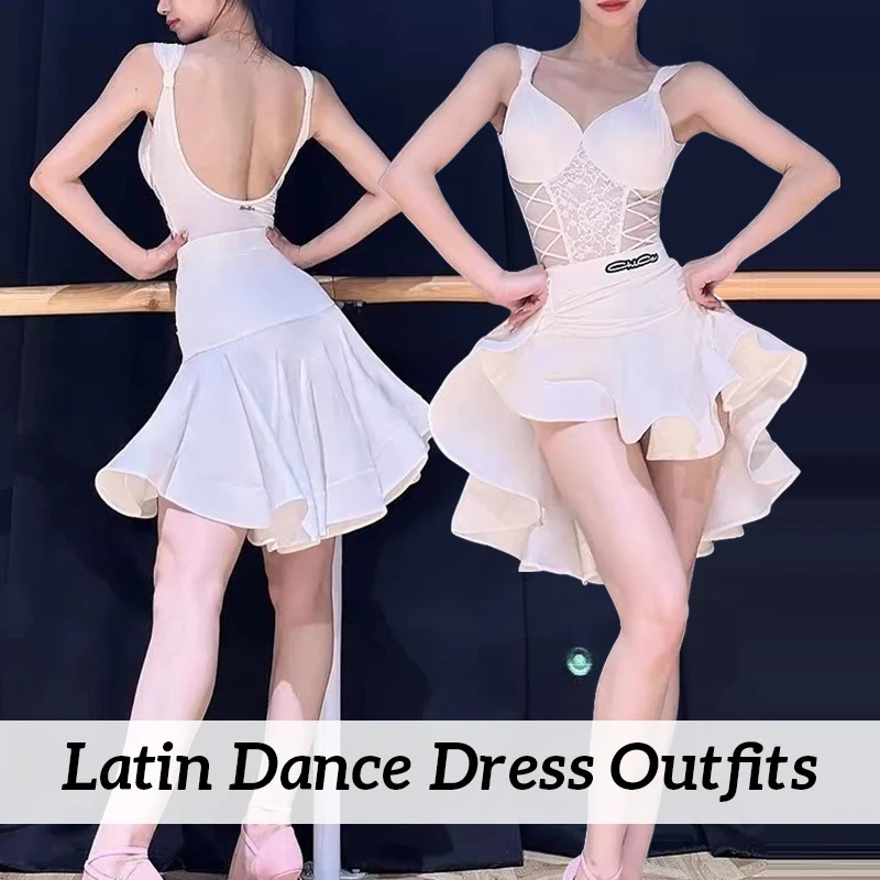 Women Latin Dance Dress Outfits Lace Bra Tops Ruffled Skirt Adult Female Dance Competition Stage Performance Costumes
Women Latin Dance Dress Outfits Lace Bra Tops Ruffled Skirt Adult Female Dance Competition Stage Performance Costumes