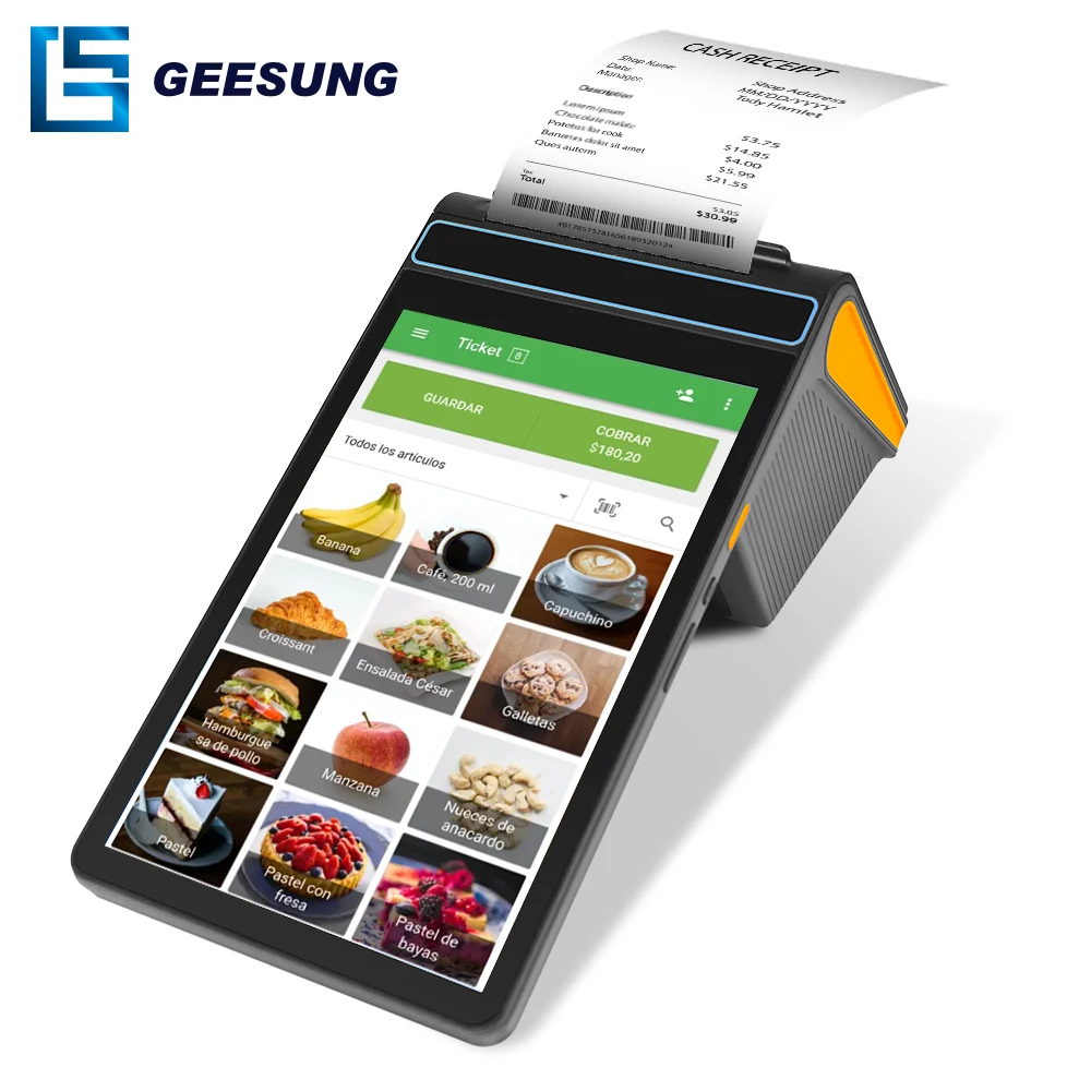 4 Core WIFI BT 4.0 58mm Thermal Receipt Printer Code Scanner Handheld Mobile Android Pos Terminal Machine Point of Sale Systems
4 Core WIFI BT 4.0 58mm Thermal Receipt Printer Code Scanner Handheld Mobile Android Pos Terminal Machine Point of Sale Systems