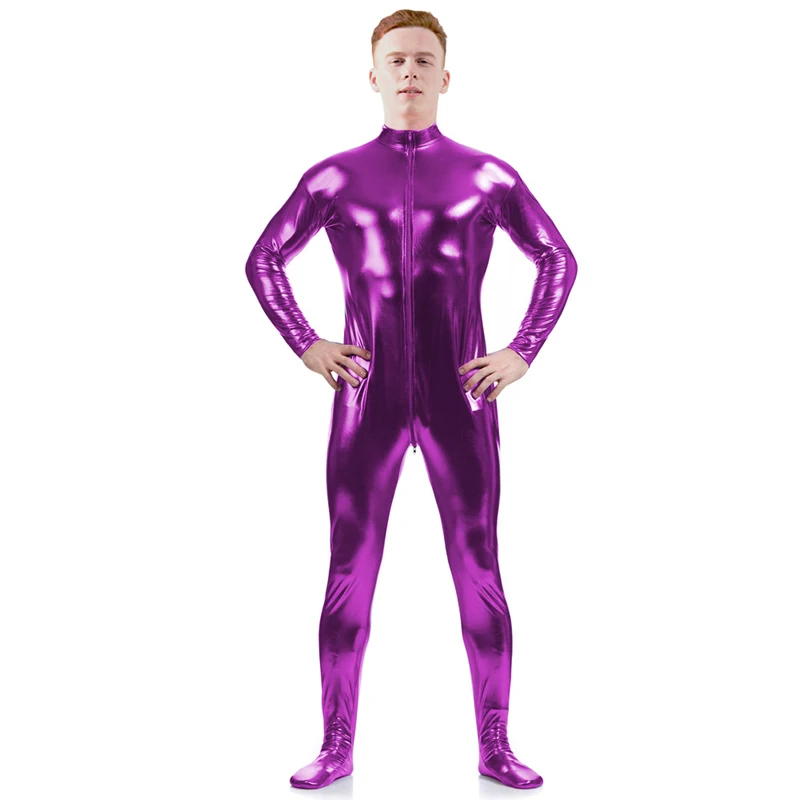 Unisex Metallic Bodysuit Zentai Without Hood Adult Shiny Tights One Piece Spandex Body Suit Halloween Costume
Unisex Metallic Bodysuit Zentai Without Hood Adult Shiny Tights One Piece Spandex Body Suit Halloween Costume