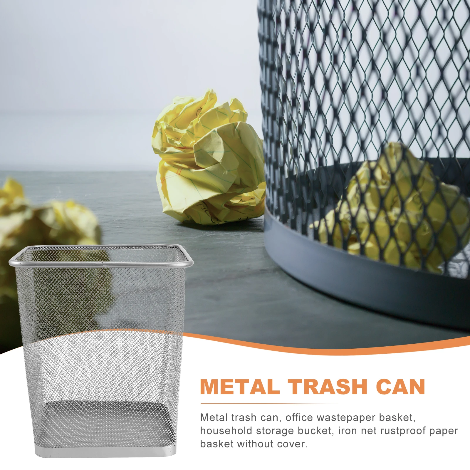 Metal Garbage Can Iron Trash Bin Bathroom Household Office Waterproof Large Capacity Leak Proof Environmentally Friendly
Metal Garbage Can Iron Trash Bin Bathroom Household Office Waterproof Large Capacity Leak Proof Environmentally Friendly