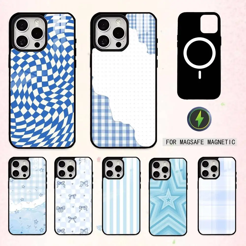 Ins Корейский синий чехол для телефона G-Grid в полоску для iPhone17,16,15,14,13,12,11 Plus, Pro Max Magnetic для беспроводной зарядки Magsafe
Ins Корейский синий чехол для телефона G-Grid в полоску для iPhone17,16,15,14,13,12,11 Plus, Pro Max Magnetic для беспроводной зарядки Magsafe