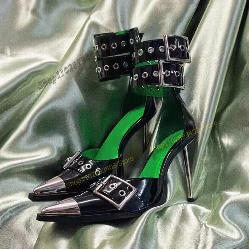 Black Rivet Decor Punk Style Pumps Pointed Toe Buckle Strap Thin Heels Women Shoes High Grade 2023 Fashion Sexy Zapatillas Mujer
Black Rivet Decor Punk Style Pumps Pointed Toe Buckle Strap Thin Heels Women Shoes High Grade 2023 Fashion Sexy Zapatillas Mujer