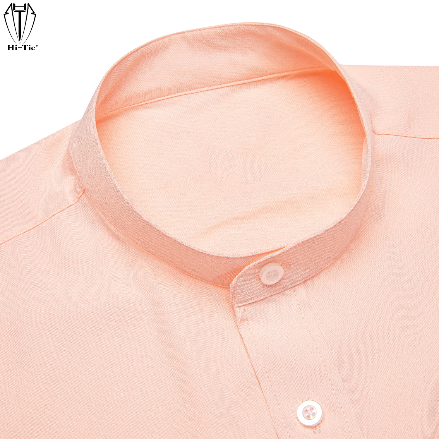 Hi-Tie Plain Misty Rose Silk Mens Shirts Long Sleeve Mandarin Collar Jacket Shirt Elegant Light Summer Spring Solid Male Blouse
Hi-Tie Plain Misty Rose Silk Mens Shirts Long Sleeve Mandarin Collar Jacket Shirt Elegant Light Summer Spring Solid Male Blouse