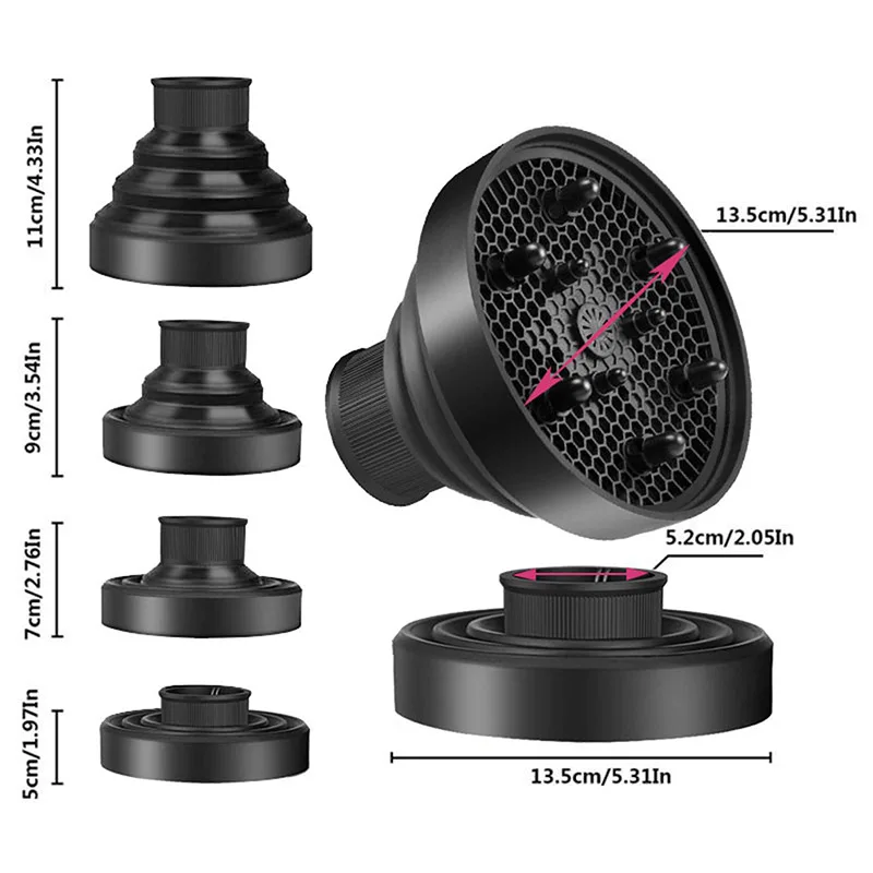 Hairdryer Diffuser Cover High Temperature Resistant Silica Gel Collapsible Diffuser Hairdryer Universal Hairdressing Salon Tools
Hairdryer Diffuser Cover High Temperature Resistant Silica Gel Collapsible Diffuser Hairdryer Universal Hairdressing Salon Tools