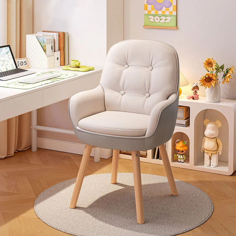 Home Office Chair Bedroom Makeup Study Wooden Legs Chair Thick Sponge Seat Ergonomic Backrest Computer Chair for Dormitories
Home Office Chair Bedroom Makeup Study Wooden Legs Chair Thick Sponge Seat Ergonomic Backrest Computer Chair for Dormitories