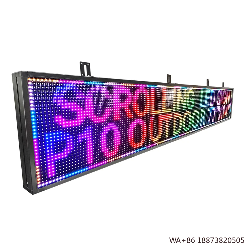 LED Display Outdoor P10 Waterproof Scrolling Subtitle Screen Wireless WiFi Accessible Scrolling Text Advertising Sign
LED Display Outdoor P10 Waterproof Scrolling Subtitle Screen Wireless WiFi Accessible Scrolling Text Advertising Sign