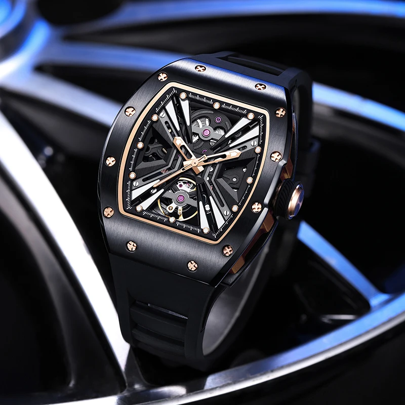 Men's Sports Wristwatch Automatic Movement Luminous Waterproof Quartz Watch with Oval Case Silicone Strap
Men's Sports Wristwatch Automatic Movement Luminous Waterproof Quartz Watch with Oval Case Silicone Strap