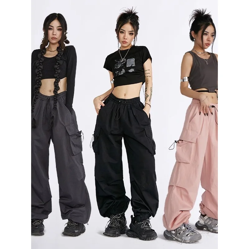 American High Street Drawstring Overalls Trendy High Waist Loose All-Matching Straight Trousers Casual Wide Leg Ankle Banded Pan
American High Street Drawstring Overalls Trendy High Waist Loose All-Matching Straight Trousers Casual Wide Leg Ankle Banded Pan