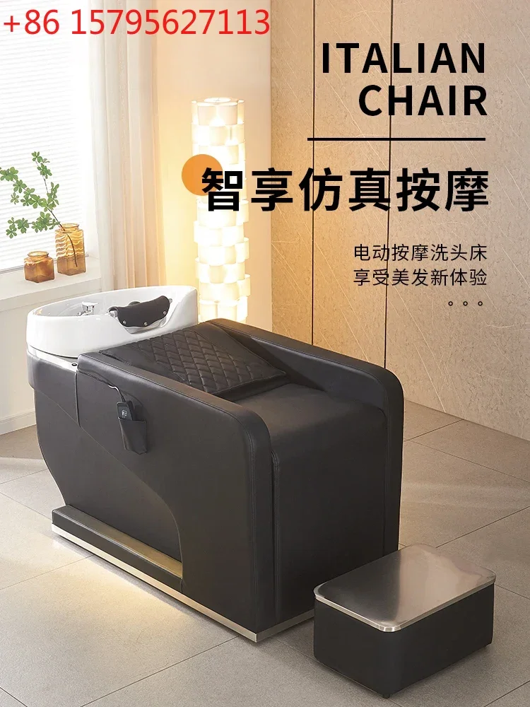 New Hair Saloon Dedicated Shampoo Chair Fashion Simple and Light Luxury Jet Water Spout Hair Care Shop Half Lying Comfortable
New Hair Saloon Dedicated Shampoo Chair Fashion Simple and Light Luxury Jet Water Spout Hair Care Shop Half Lying Comfortable