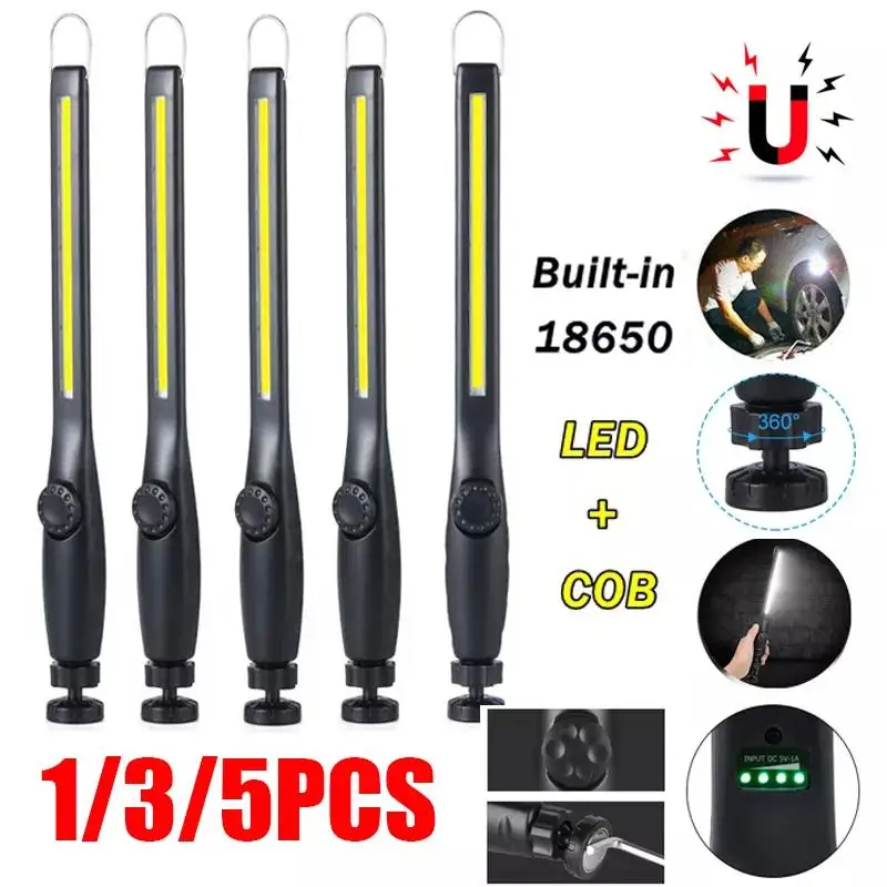 Portable Waterproof LED Cob Slim Work Light Flashlight Torch Multifunction Rechargeable For Car Service Station And Garage
Portable Waterproof LED Cob Slim Work Light Flashlight Torch Multifunction Rechargeable For Car Service Station And Garage