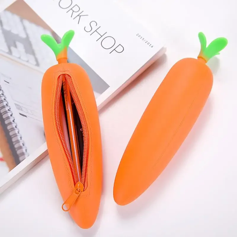Novelty Kawaii Silicone Carrot Pencil Pen Case Students Gifts Bag School Stationery
Novelty Kawaii Silicone Carrot Pencil Pen Case Students Gifts Bag School Stationery