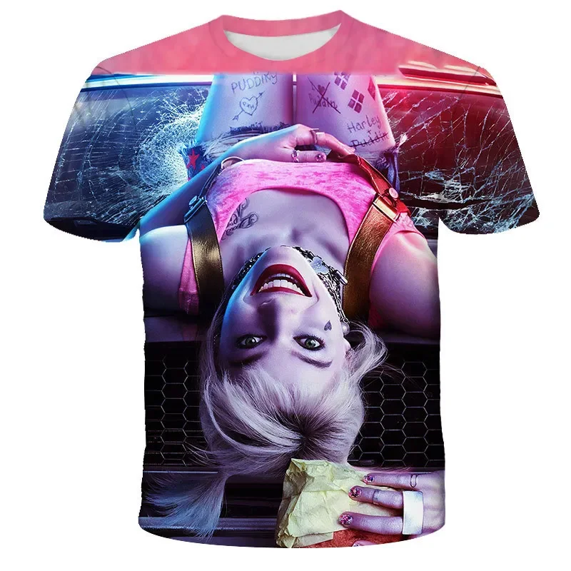 Summer cross-border men's printed 3D small ugly girl Harley Quinn short sleeved T-shirt children's clothing
Summer cross-border men's printed 3D small ugly girl Harley Quinn short sleeved T-shirt children's clothing