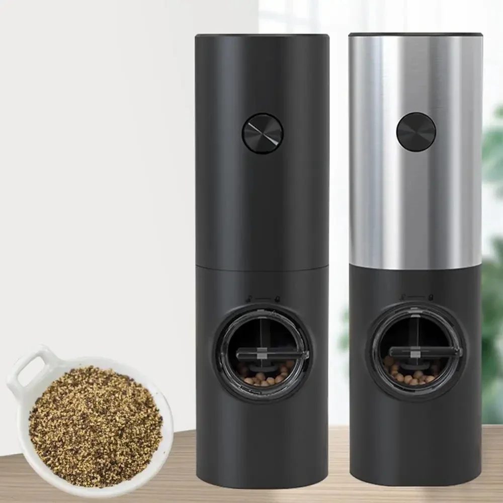 Electric Automatic Salt and Pepper Grinder Set Rechargeable/Battery Powered Adjustable Coarseness Spice Mill with LED Light
Electric Automatic Salt and Pepper Grinder Set Rechargeable/Battery Powered Adjustable Coarseness Spice Mill with LED Light