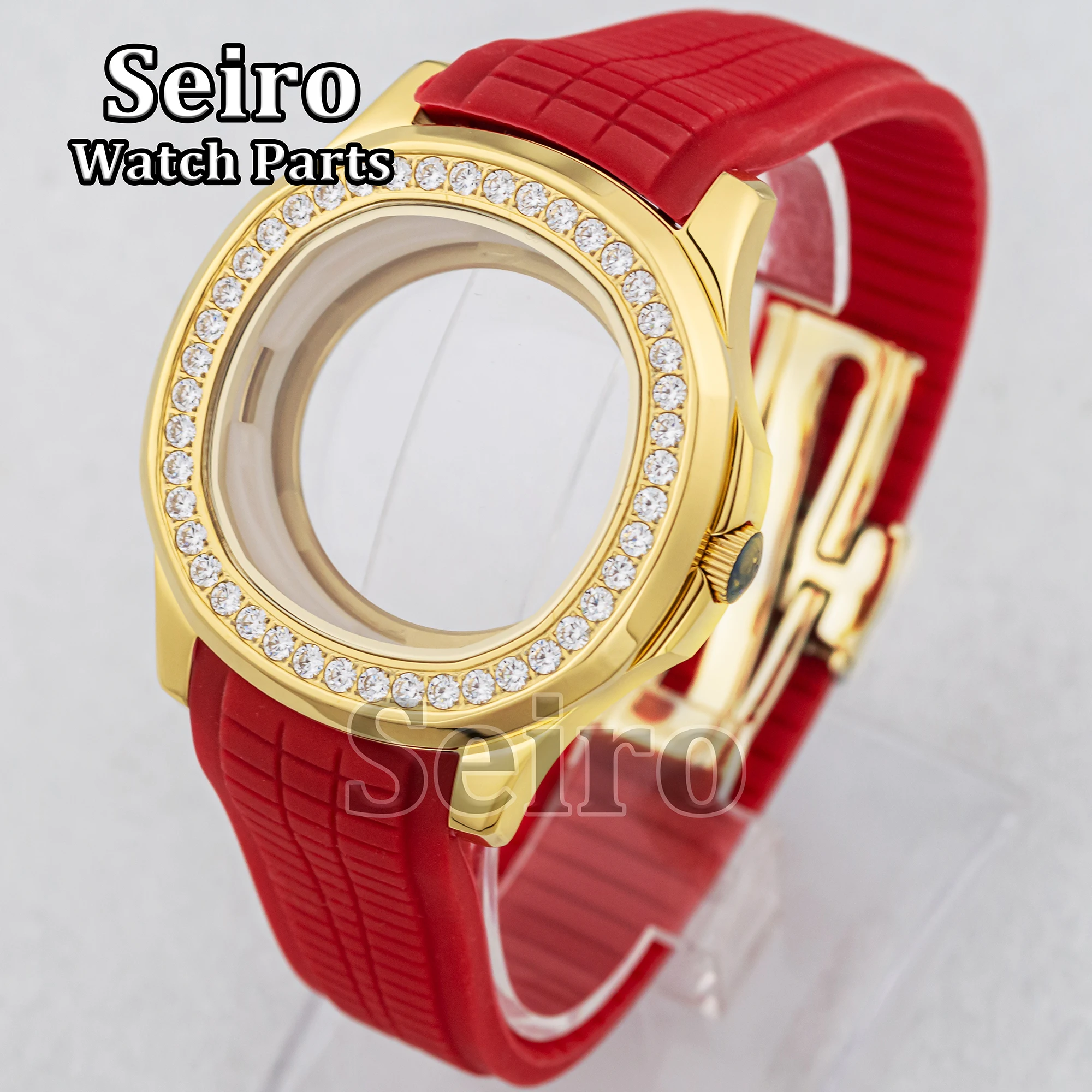 PVD Rose Gold 42MM Diamond NH35 Case Rubber Strap Sapphire Glass 100m Watchcase for AQUANAUT Nautilus NH36 Movement NH35 Case
PVD Rose Gold 42MM Diamond NH35 Case Rubber Strap Sapphire Glass 100m Watchcase for AQUANAUT Nautilus NH36 Movement NH35 Case