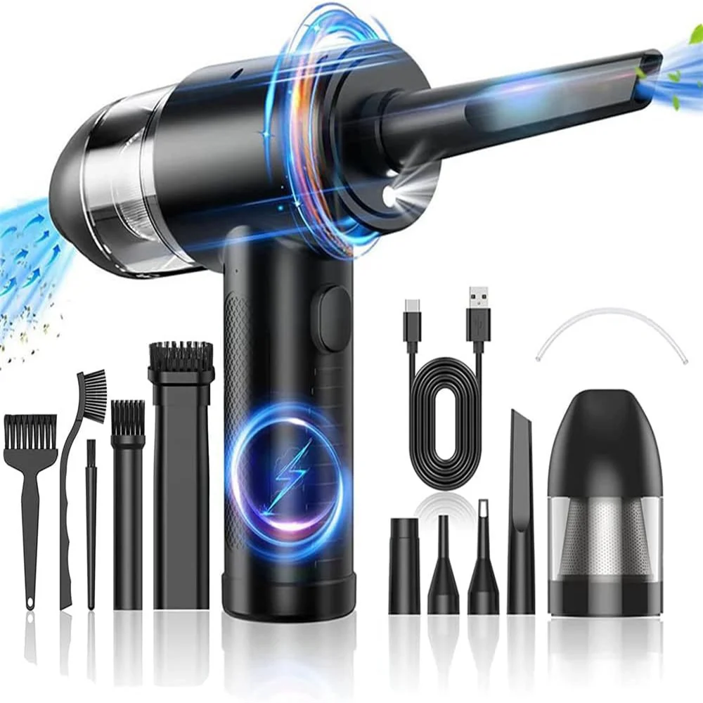 110000RPM Portable Compressed Air Duster Multi Air Blower Vacuum Cleaner Cordless Duster Blower for Keyboard Computer Cleaning
110000RPM Portable Compressed Air Duster Multi Air Blower Vacuum Cleaner Cordless Duster Blower for Keyboard Computer Cleaning