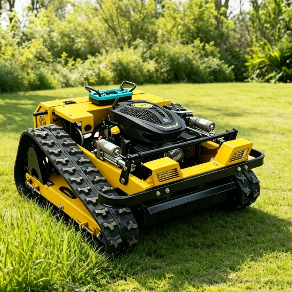 Small Tracked Lawn Mower Electric Lawn Mower Zero Turn All-Terrain Automatic Remote Control Business
Small Tracked Lawn Mower Electric Lawn Mower Zero Turn All-Terrain Automatic Remote Control Business