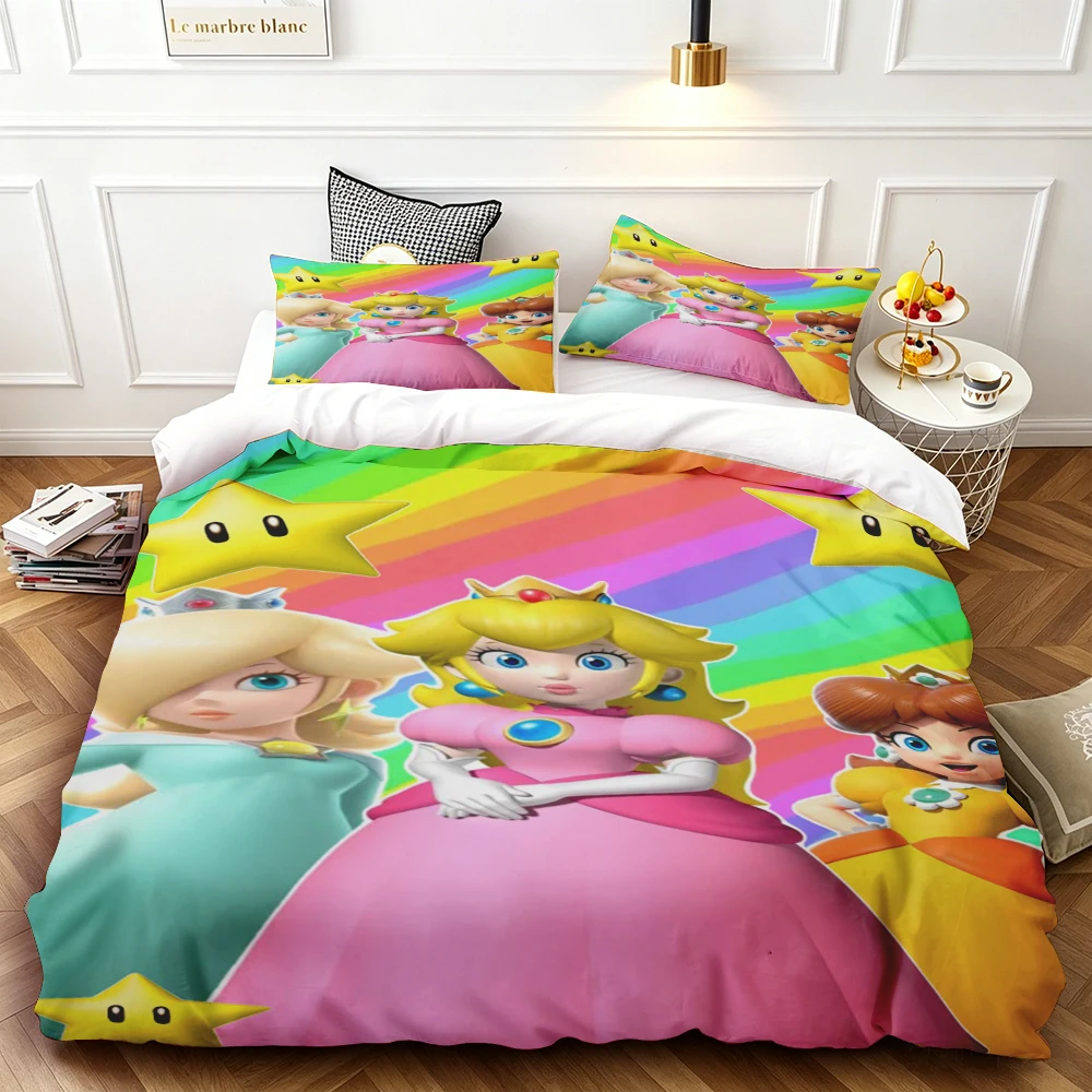 Girl Gifts Duvet Cover Anime Mario Princess Bedding Set Comforter Cover Skin-friendly Breathable for Bedroom Dormitory
Girl Gifts Duvet Cover Anime Mario Princess Bedding Set Comforter Cover Skin-friendly Breathable for Bedroom Dormitory